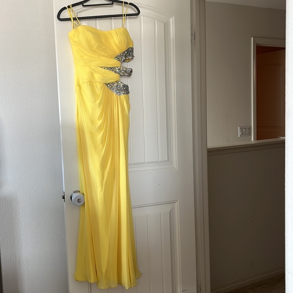 Canary Yellow Faviana Designer Dress - Picture 5 of 16